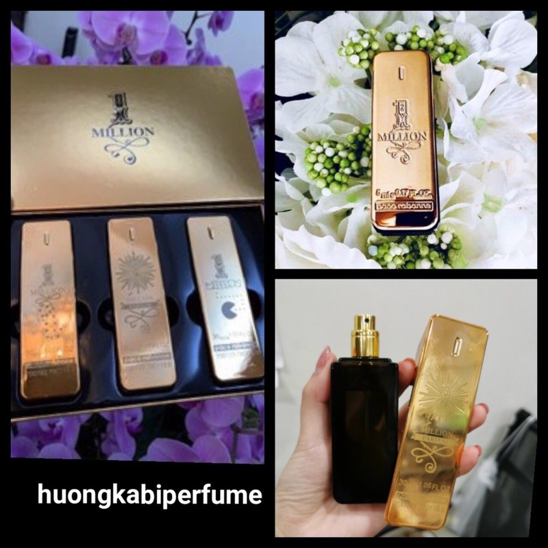 [HÀNG HIẾM] set nước hoa nam paco rabanne million mini 30ml  đẳng cấp - lịch lãm- cuốn hútcó tách lẻ