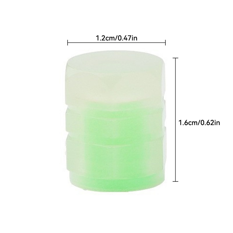 1/4 Nắp Van Bánh Xe Dạ Quang Bằng ABS Chống Nước Chống Ăn Mòn