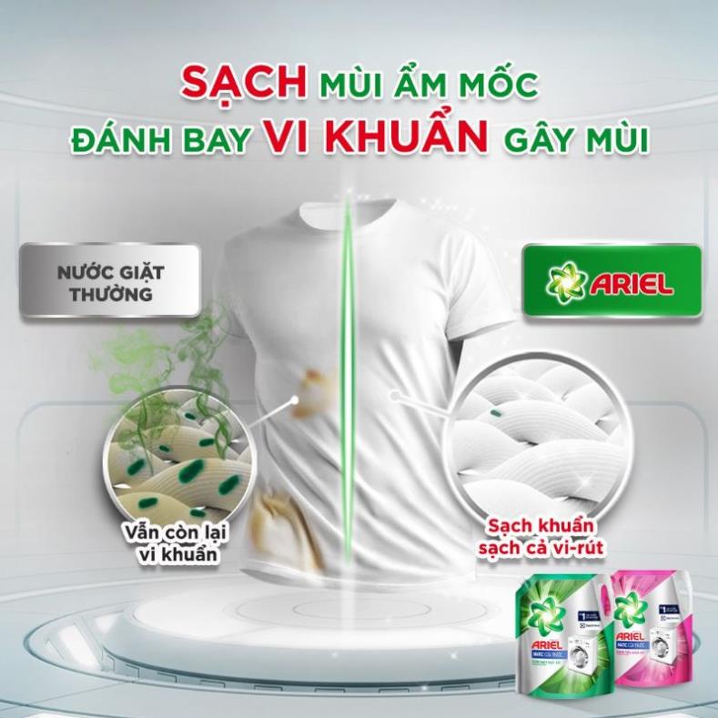 Nước Giặt Ariel Cửa Trước Nhiều Mùi Hương - Túi 3.2Kg/3.05Kg