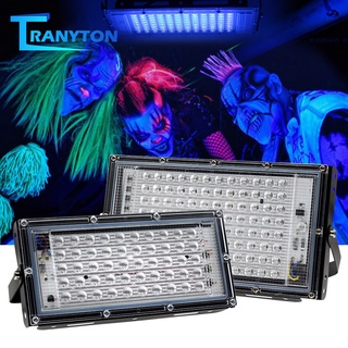 Đèn pha LED UV 50W 100W cực tím 395nm 220V huỳnh quang màu ánh sáng đen dành cho bữa tiệc Halloween tại ngôi nhà ma
