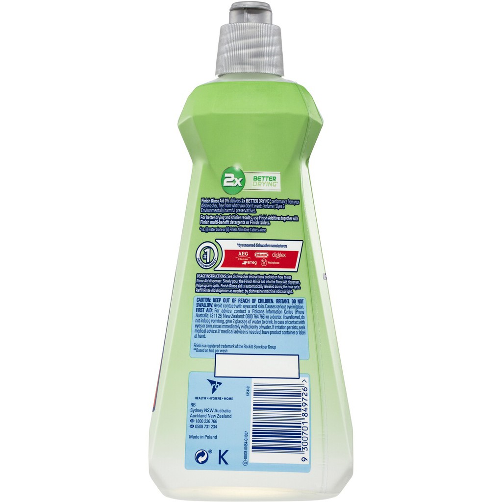 [HCM] Nước làm bóng Finish Eco 0% 400ml Chính hãng