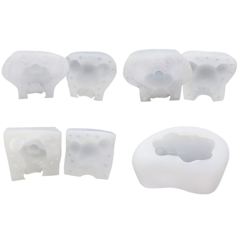 Khuôn Làm Bánh / Xà Phòng Chất Liệu Silicone Tự Làm Hình Chú Chuột 3D