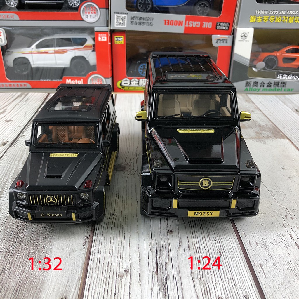 Mô hình xe ô tô Mercedes AMG G65 Brabus tỉ lệ 1:24 chất liệu hợp kim cao cấp, có đèn và âm thanh.