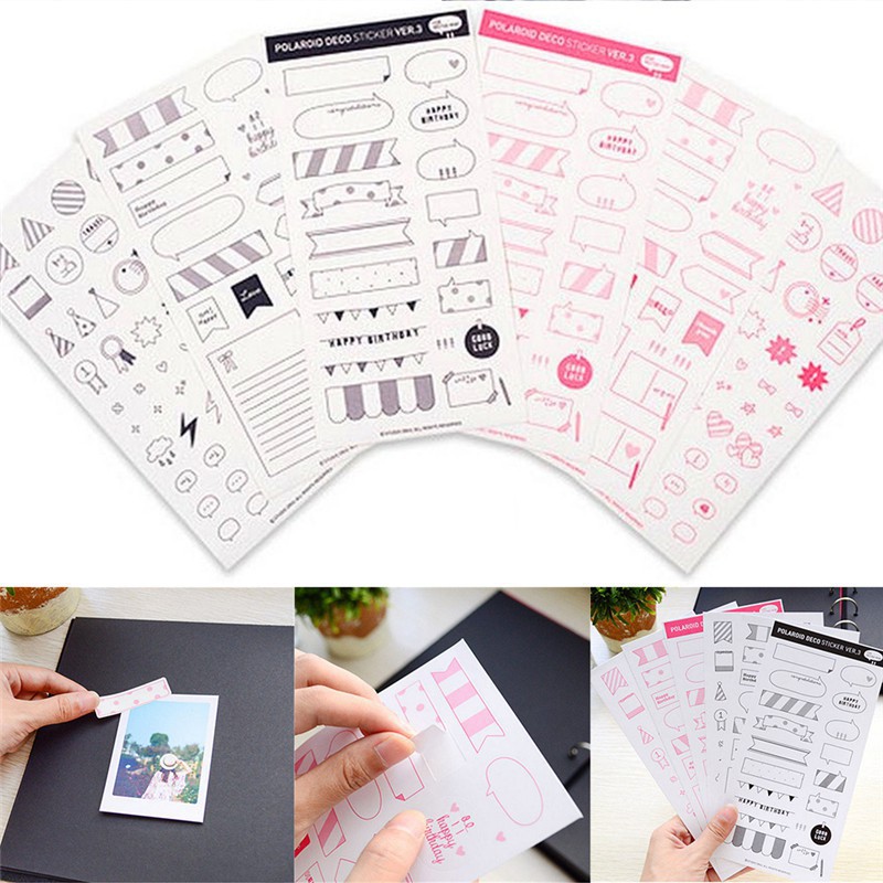 Bộ 6 Tờ Sticker Hình Lịch Dán Sổ Tay