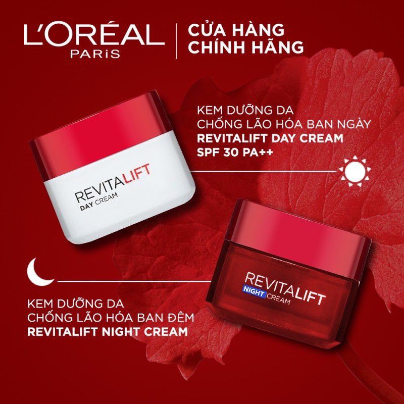 Combo hai hộp kem Loreal ngày và đêm giảm nếp nhăn giữ da săn chắc 20ml