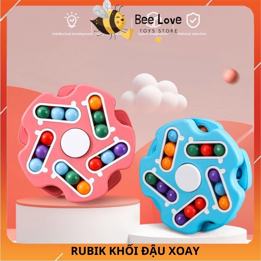 Rubik khối đậu xoay luyện trí thông minh, đồ chơi xả stress giải toả căng thẳng cho người lớn và trẻ em BL91 BeeLove