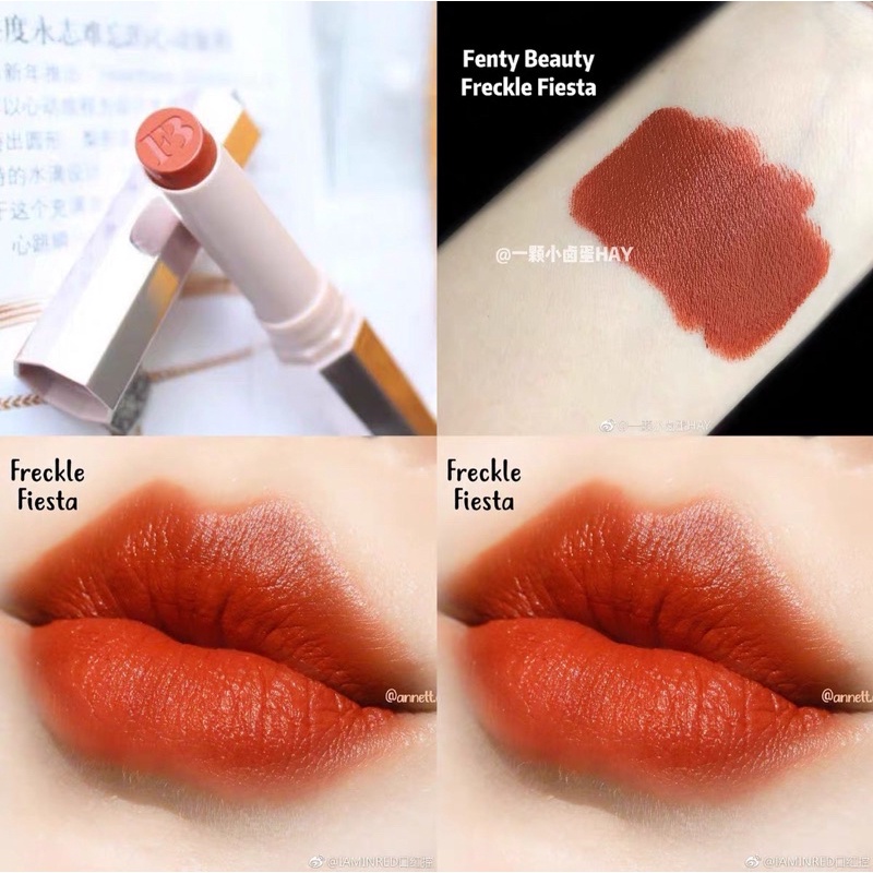 Son thỏi FentyBeauty màu Shawty, Spanked, Freckle Fiesta