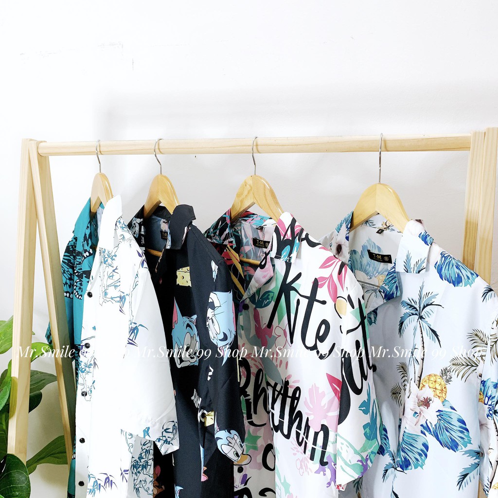 ÁO SƠ MI HỌA TIẾT ĐI BIỂN UNISEX MR SMILE 99 SHOP | BigBuy360 - bigbuy360.vn
