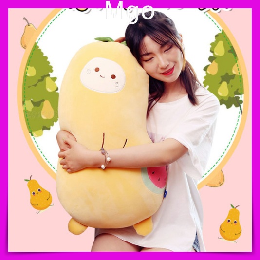 [ Hàng sale - Mền mịn ] Gấu Bông Gối Ôm Trái Cây Trái Lê Bơ Loại 1 Cao Cấp Co Giãn 4 Chiều Siêu Cute Ôm Ngủ Size 60Cm