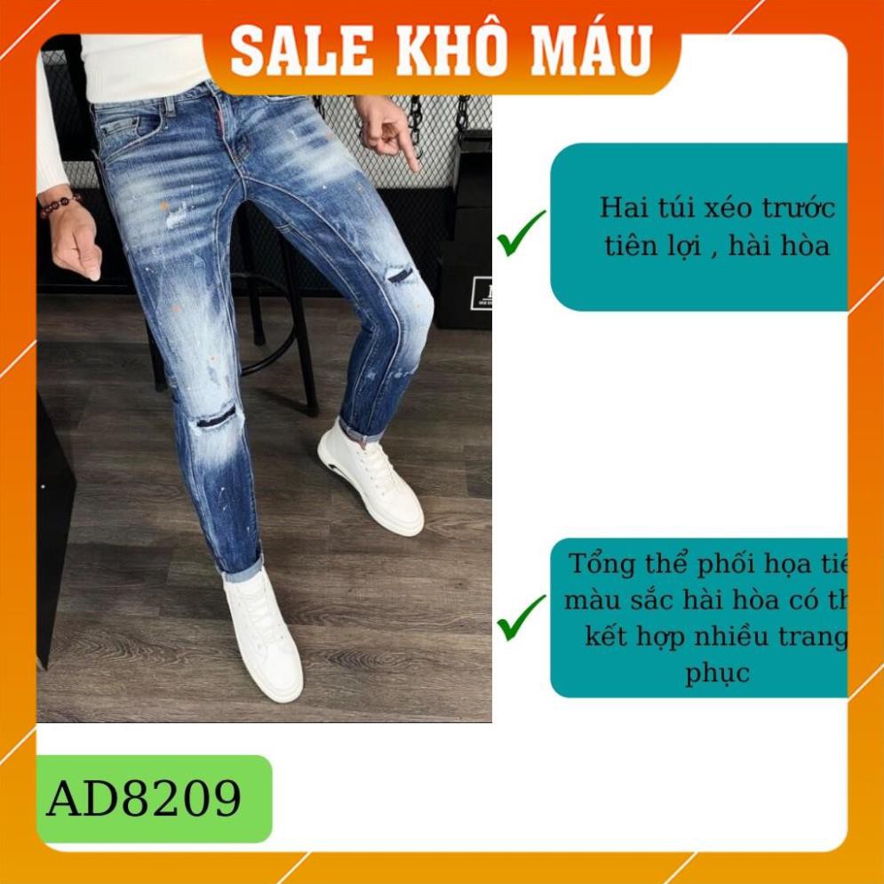 Quần Jean Nam Xaxh Rách Họa Tiết Phong Cách Soái Ca Mẫu Mới AD8209 | BigBuy360 - bigbuy360.vn