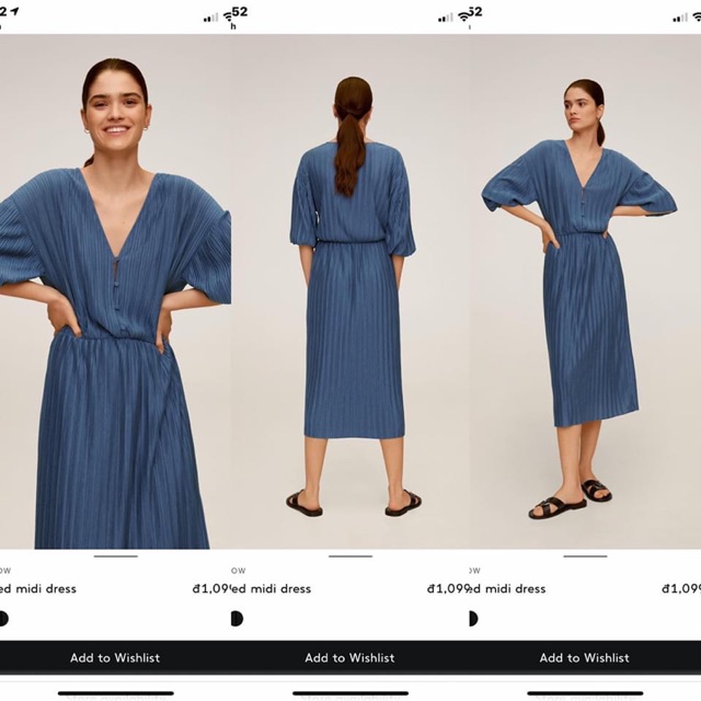 Đầm midi dập ly Vnxk