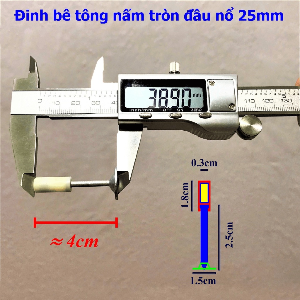 Đinh Cho Máy Bắn Ti Ren Trần Mini  GEWGOSI - Chuyên Dụng Thi Công Điện Nước, Thạch Cao, Điều Hòa