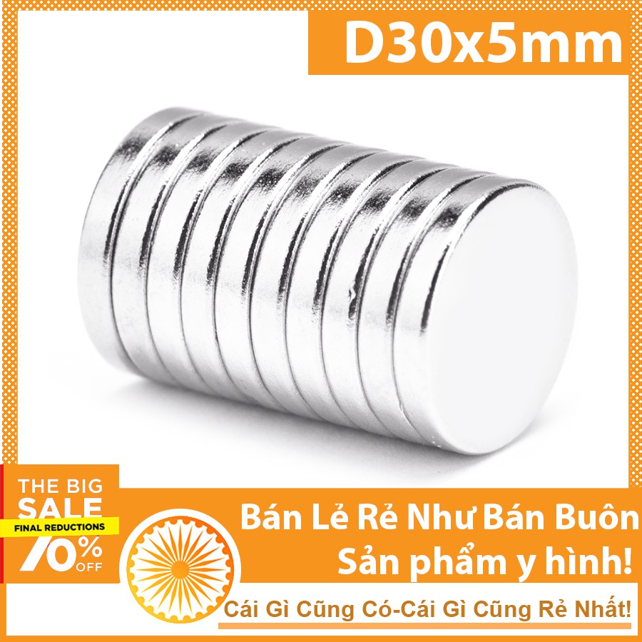 Nam châm viên D30x5mm