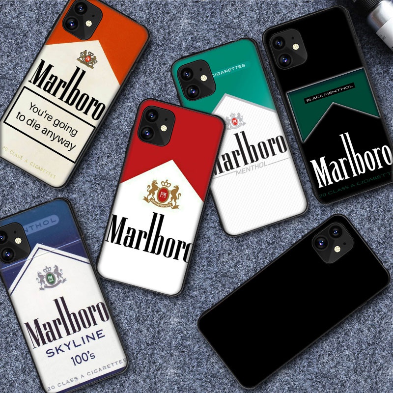 Ốp Điện Thoại Hình Hộp Thuốc Lá boro Cho iPhone 11 XR XS 5 5S 6 6S 7 / 8 / SE 2020 Plus