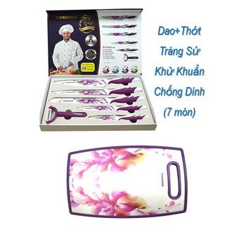 🍴 bộ dao thớt 7 món cao cấp tiross 🍴