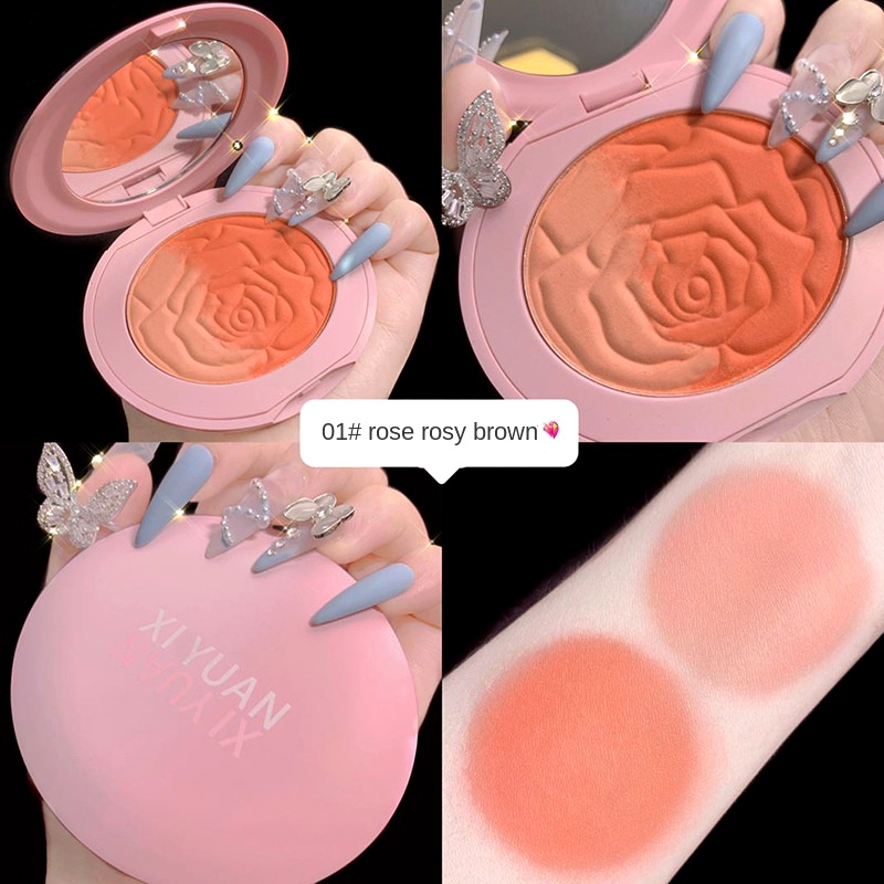 Phấn Má Hồng Màu Sắc Tuyến Tính Trang Điểm Tự Nhiên Lâu Trôi Không Thấm Nước