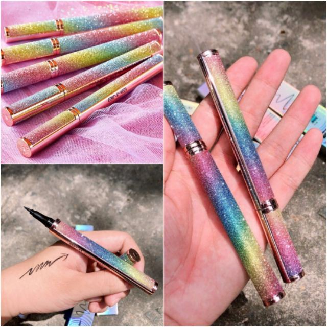 Kẻ Mắt Nước chống trôi, không lem Eyeliner BingKe Cầu Vòng Kim Tuyến Chính Hãng