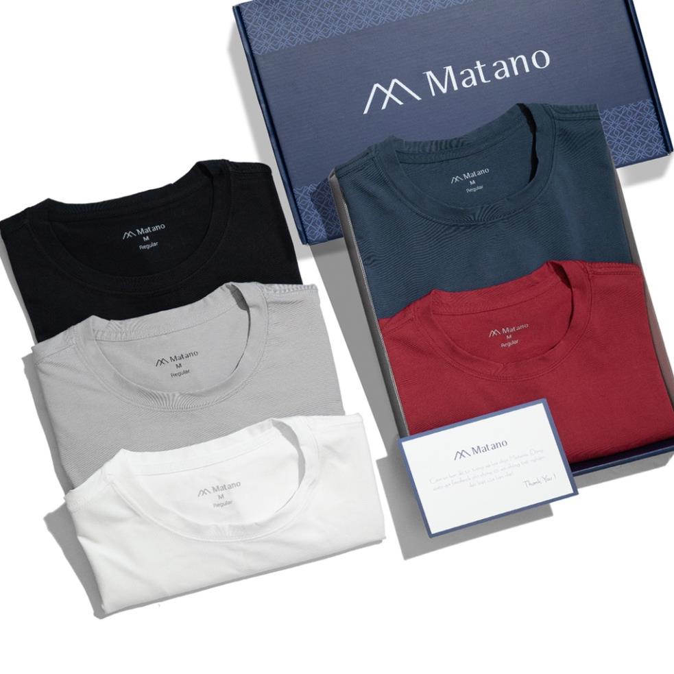 Áo thun nam cổ tròn trơn MATANO AT042 - Áo phông nam ngắn tay đơn giản dễ mặc vải cotton 4 chiều đẹp giá rẻ !
