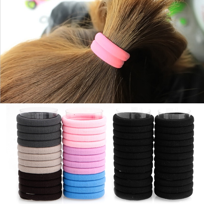 Set 24 Dây Buộc Tóc Co Giãn Thời Trang Cho Nữ Mới