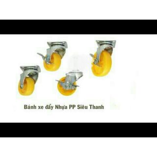 combo 4 bánh xe đẩy nhựa có khóa 50mm