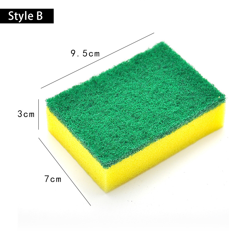 Bọt biển rửa chén thiết kế hai kiểu độc đáo tiện dụng kích thước 10x8.5x3cm