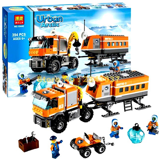 Đồ chơi lắp ráp Urban Arctic3 10440-Xếp hình xe ô tô thám hiểm bắc cực 394 pcs