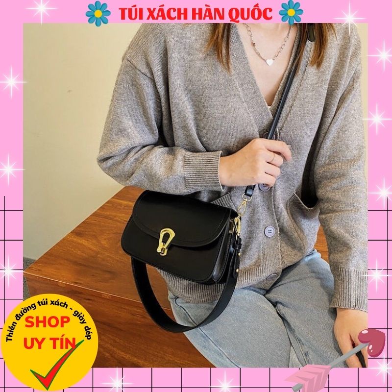 Túi đeo vai kẹp nách đeo chéo da mềm khóa giọt lệ cao cấp - 276