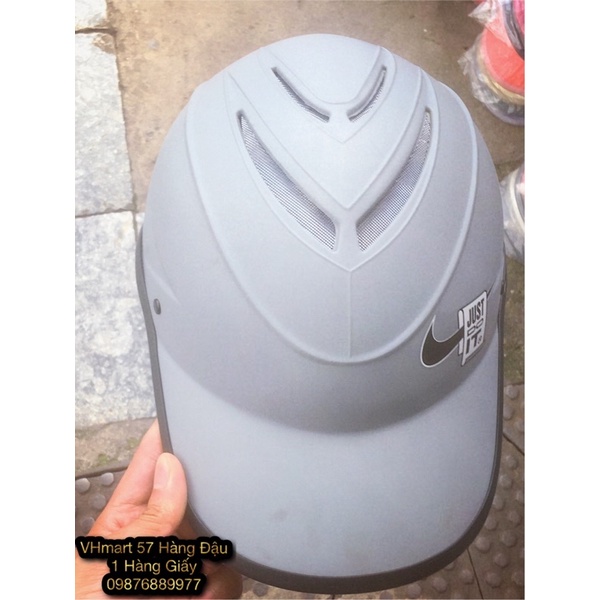 Mũ Bảo Hiểm Lưỡi Trai Xương Cá Có Lỗ Thông Thoáng Trí liễu Nam Nữ