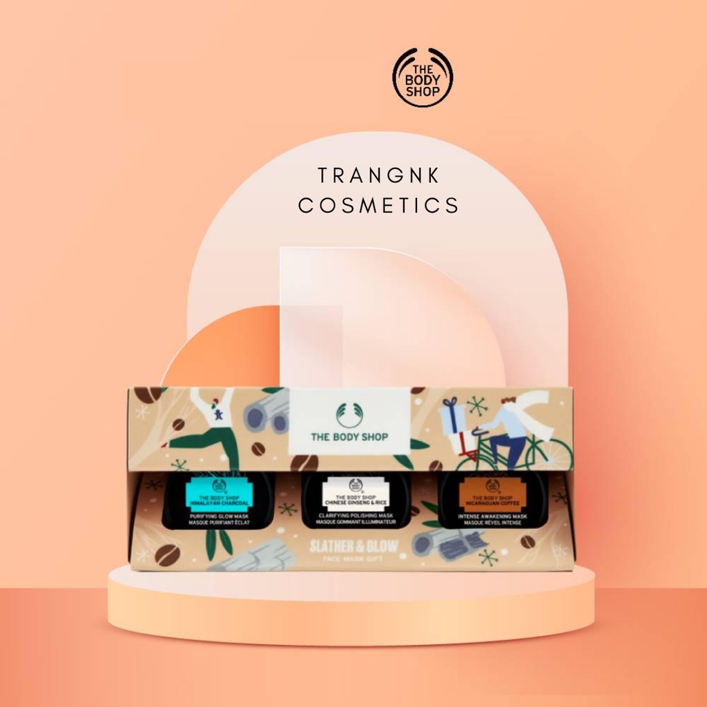 Set Mặt Nạ The Body Shop Slather & Glow Face Mask Gift
