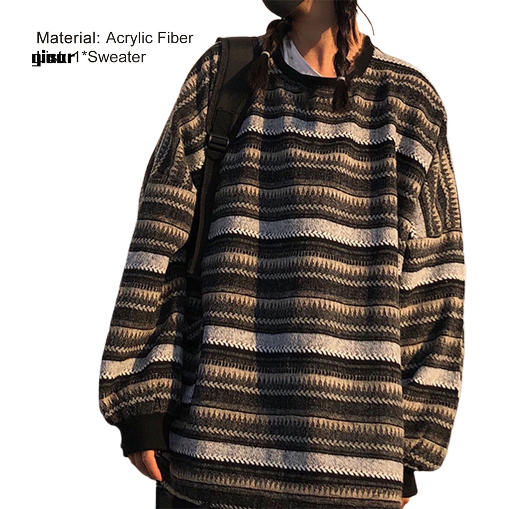 Áo sweater cổ tròn dáng rộng thời trang cho nữ