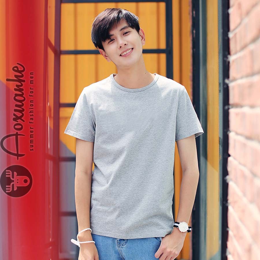 Áo thun nam nữ cổ tròn trơn Size S,M,L form đẹp vải mịn Nrey