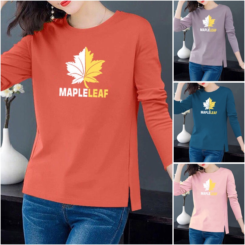 Áo thun nữ dài tay cổ tròn thời trang