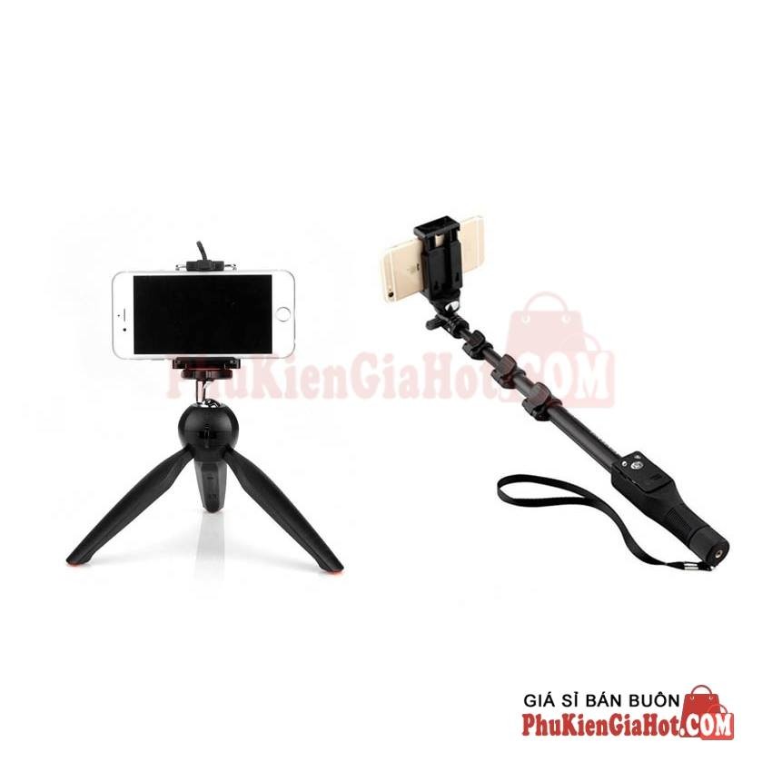 Bộ sản phẩm Gậy chụp hình bluetooth yunteng 1288 và chân đế tripod chắc chắn