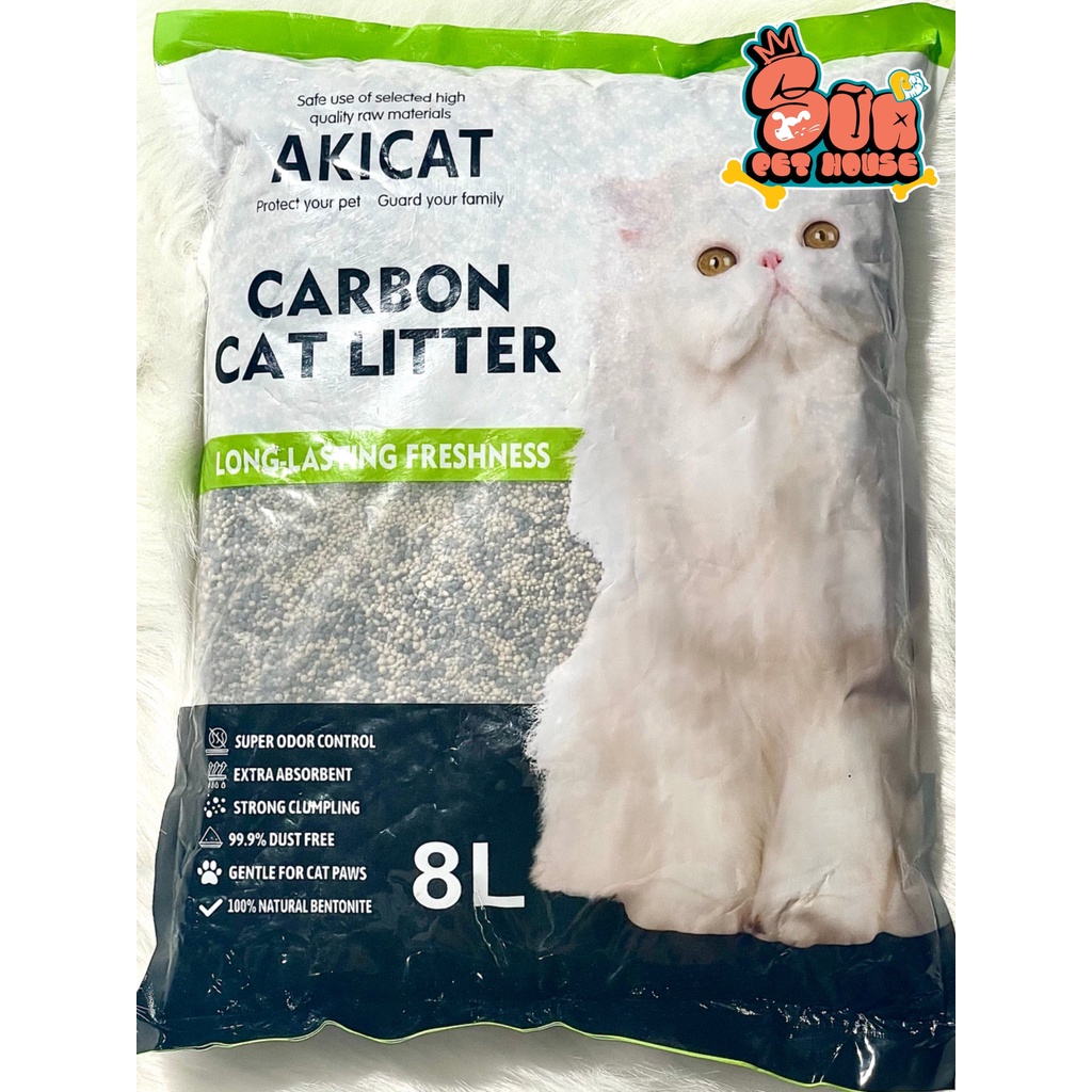 Cát Vệ Sinh Cho Mèo AKICAT Carbon Cat Litter 8L