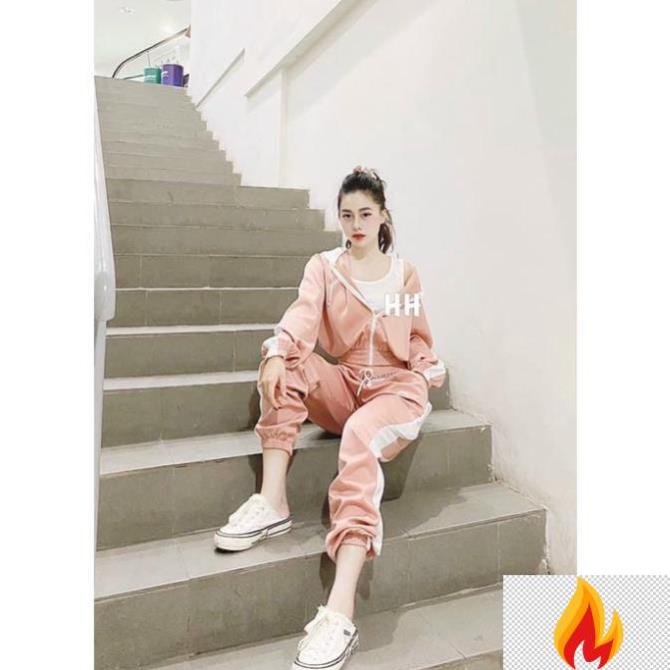 Sét bộ thể thao thu đông năng động trẻ trung, bộ thể thao mặc nhà, dạo phố, tập thể thao đều đẹp -LJKHd