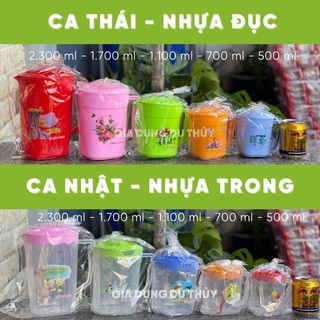 Ca nhựa đựng nước 0.5 - 2.3L Châu Hưng nhựa nguyên sinh không mùi, an toàn, nhiều màu sắc đẹp mắt