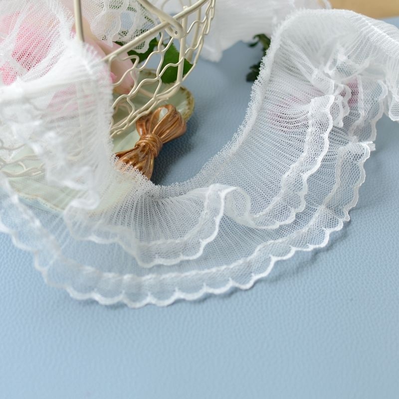 Dây Ren Hai Lớp 7cm * 1m Tự Làm Rèm Cửa Tiện Dụng Mate