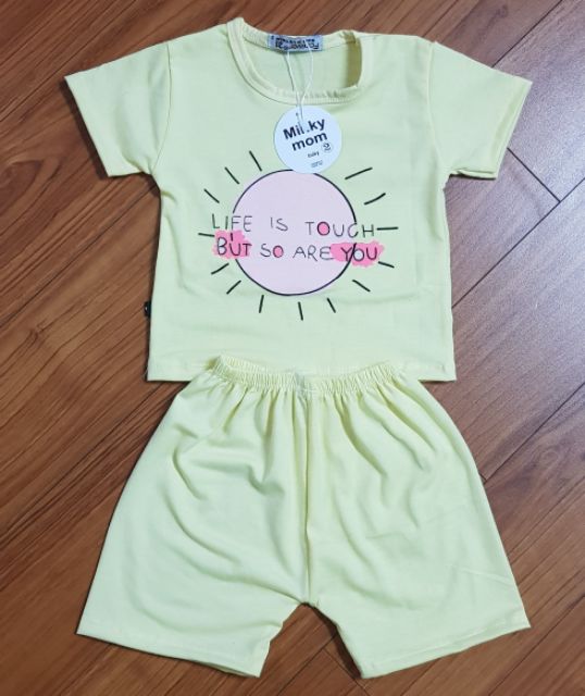 [CAO CẤP] [HÀNG LOẠI 1] Bộ MINKY MOM Cộc Tay Cotton 4 chiều in Hình siêu yêu cho bé trái/gái