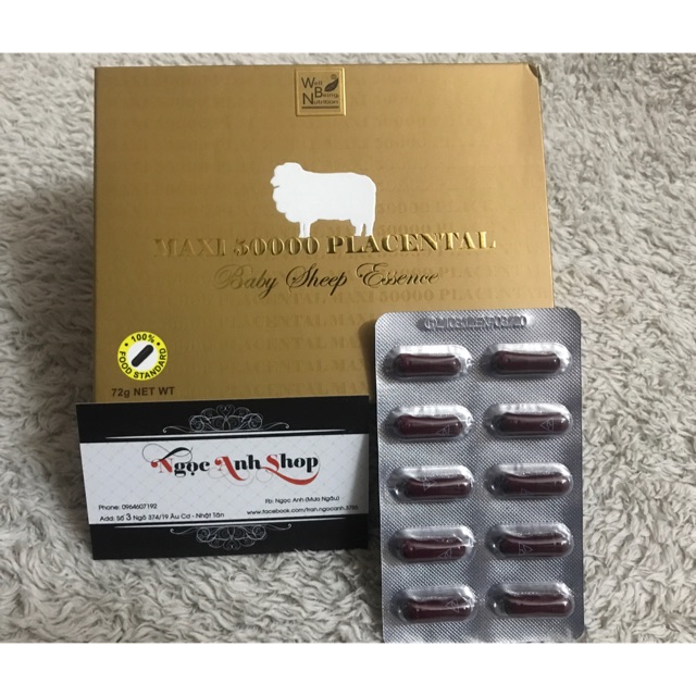Viên uống nhau thai cừu Maxi Sheep Placental 50000 của Úc