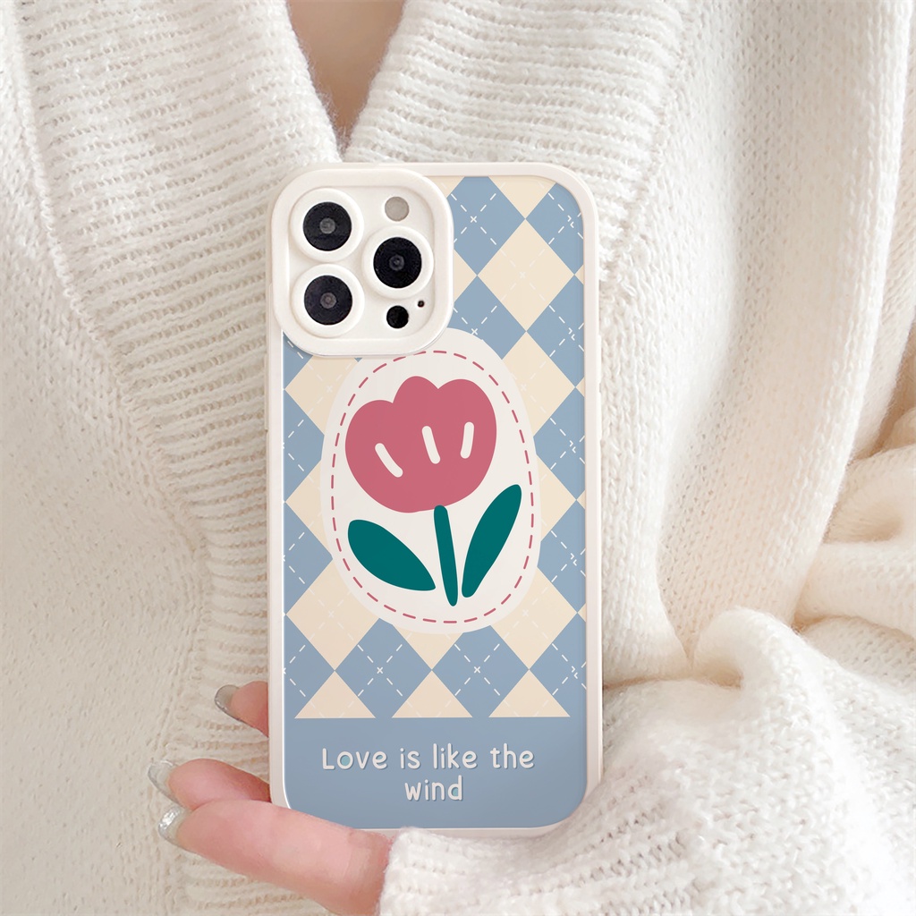 Ốp lưng iphone Tulip Bear bóng cạnh vuông 6/6plus/6s/6splus/7/7plus/8/8plus/x/xs/11/12/13/14/pro/max/promax/plus
