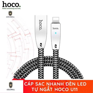 FREESHIP 50K_ DÂY cáp sạc HOCO U11- Sạc nhanh, Tự Ngắt cho Iphone,Ipad-Báo đèn led_CS03