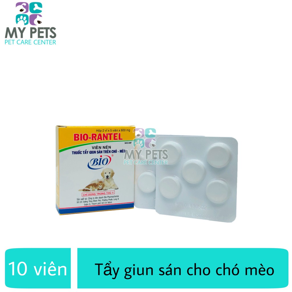 (Hộp 10 viên) Bio Ran.tel cho chó mèo (1 viên 5kg)