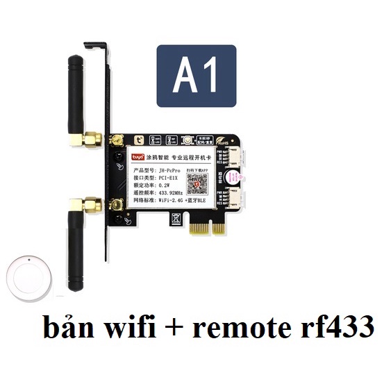 Công Tắc máy tính Wifi+RF433 Thông Minh TUYA