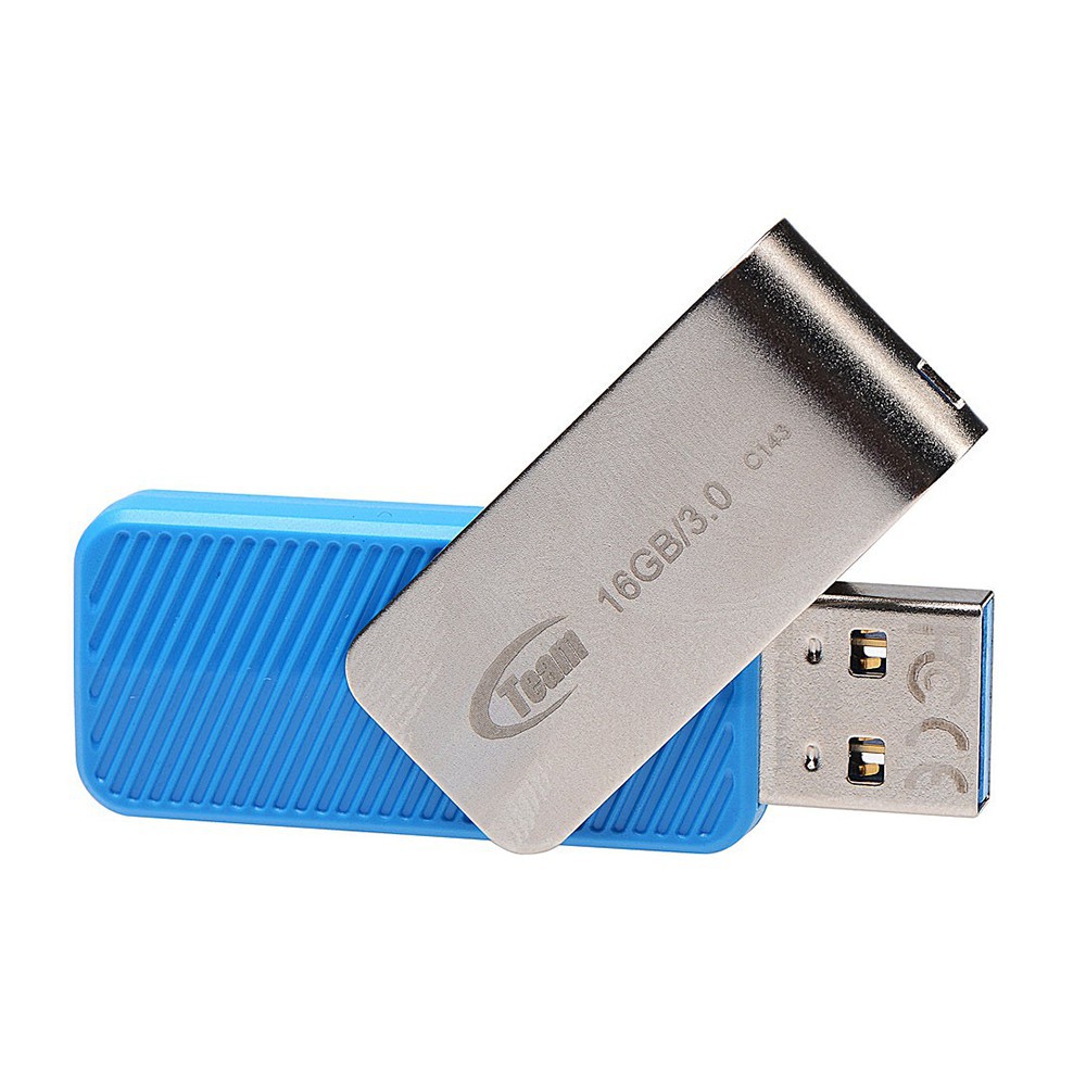 (Tặng cáp) USB 3.0 16Gb Team Group INC C143 (Xanh) tặng Cáp micro USB tròn Romoss - Hãng phân phối chính thức