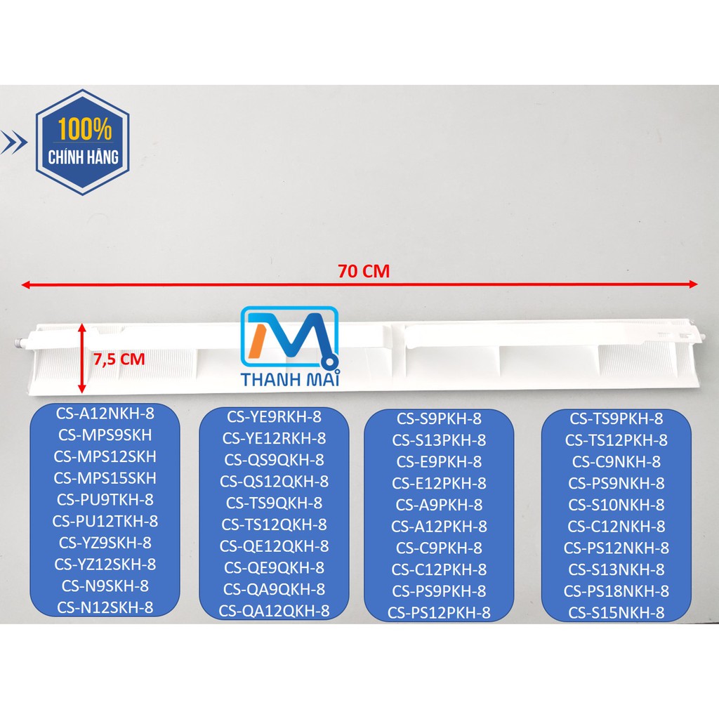 [CHÍNH HÃNG] Lá đảo gió lên xuống máy lạnh Panasonic A12NKH-8 // MPS9SKH // PU9TKH-8 // YZ9SKH-8 // N9SKH-8