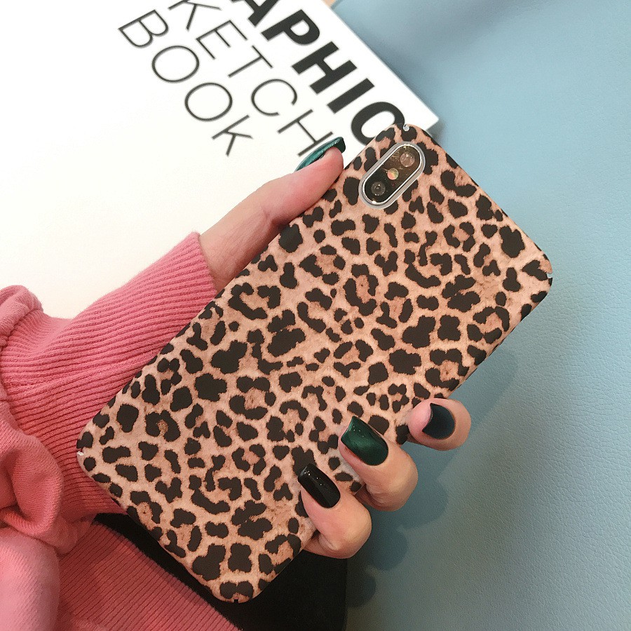 Ốp lưng in họa tiết da báo cho IPhone 6 6s 7 8 Plus X XS XR XSMax 11 11pro 11promax | BigBuy360 - bigbuy360.vn