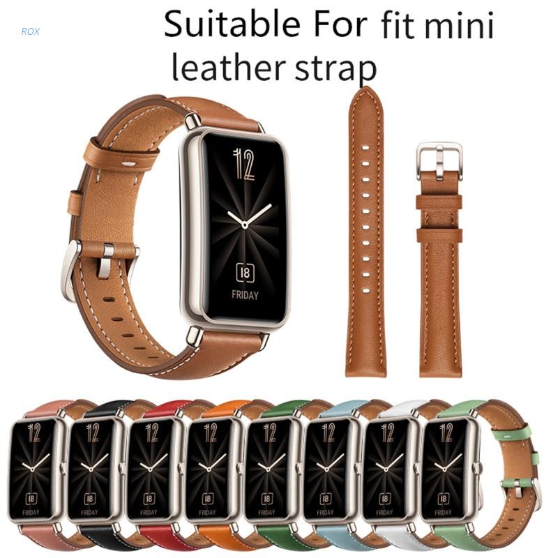 Dây Đeo Thay Thế Bằng Da PU 16mm Chống Nước Và Mồ Hôi Cho Đồng Hồ Huawei Watch Fit Mini