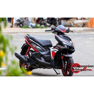 Tem Trùm Air Blade Vạch Đen Trắng Đỏ