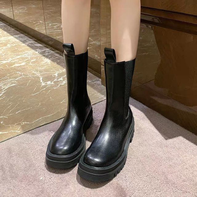 Order boots cao cổ đế nâng 6cm với chun dãn tiện lợi dành cho các bạn nữ 2019, hàng quảng châu loại đẹp
