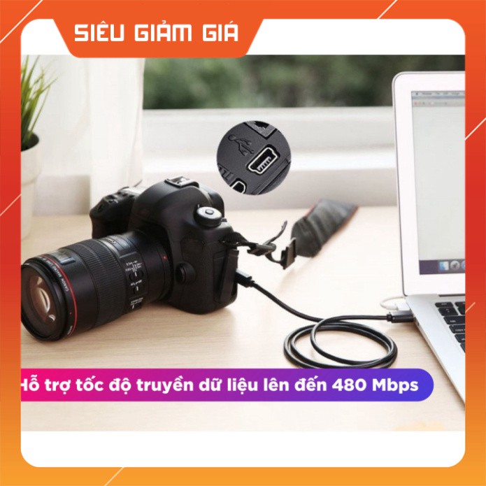 HOT- Dây USB 2.0 sang Mini USB, độ dài từ 0.25-3m UGREEN US132